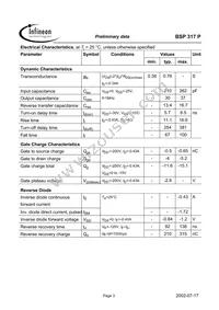 BSP317PL6327HTSA1 Datasheet Page 3