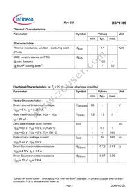 BSP318SL6327HTSA1 Datasheet Page 2