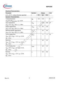 BSP320SL6327HTSA1 Datasheet Page 3