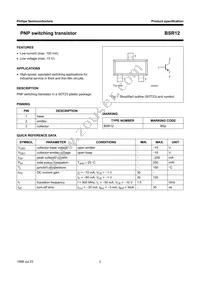 BSR12 Datasheet Page 2