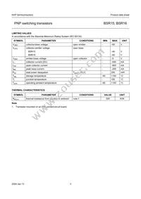 BSR16 Datasheet Page 3