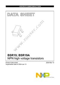 BSR19A Datasheet Page 2
