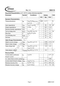 BSS119L6327HTSA1 Datasheet Page 3