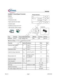 BSS205NL6327HTSA1 Datasheet Cover