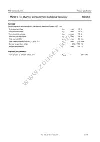 BSS83 Datasheet Page 3