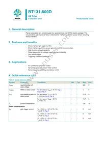 BT131-800D/L01EP Datasheet Cover