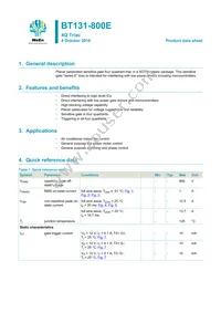 BT131-800EQP Datasheet Cover