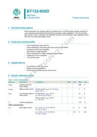 BT132-600D Datasheet Cover