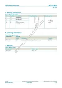 BT134-600 Datasheet Page 2