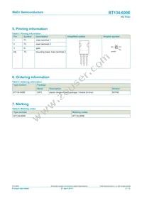 BT134-600E Datasheet Page 2