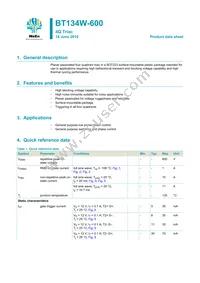 BT134W-800 Datasheet Cover