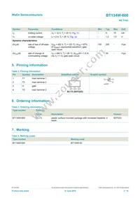 BT134W-800 Datasheet Page 2