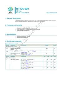 BT136-600/DG Datasheet Cover