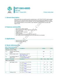 BT136X-600D Datasheet Cover