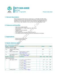 BT136X-600E/DG Datasheet Cover