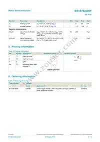 BT137B-600F Datasheet Page 2