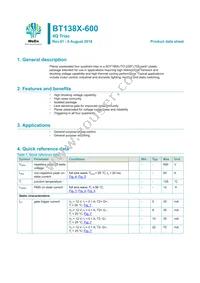 BT138X-600 Datasheet Cover