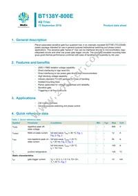 BT138Y-800E Datasheet Cover