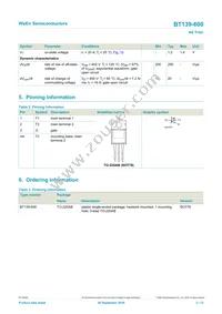 BT139-600 Datasheet Page 2