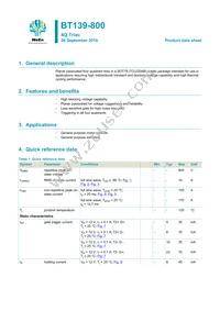 BT139-800 Datasheet Cover