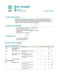 BT139-800E Datasheet Cover