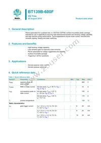 BT139B-600F Datasheet Cover