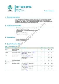 BT139B-800E Datasheet Cover