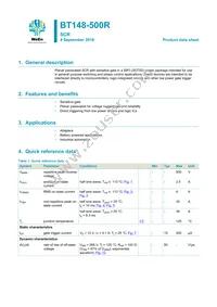 BT148-500R Datasheet Cover