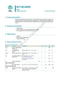 BT148-600R Datasheet Cover