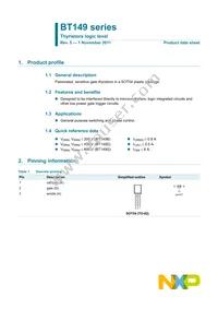 BT149B Datasheet Cover