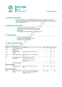 BT168E Datasheet Cover