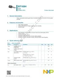 BT169H Datasheet Cover