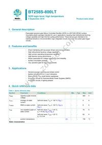 BT258S-800LT Datasheet Cover