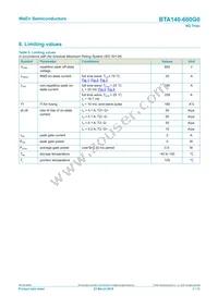 BTA140-600G0Q Datasheet Page 3