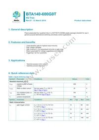 BTA140-600G0TQ Datasheet Cover