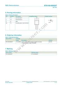 BTA140-600G0TQ Datasheet Page 2
