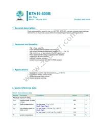 BTA16-600BQ Datasheet Cover