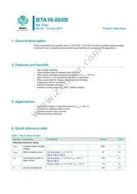 BTA16-800BQ Datasheet Cover