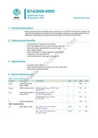 BTA2008W-800D Datasheet Cover