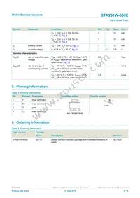 BTA201W-600E Datasheet Page 2