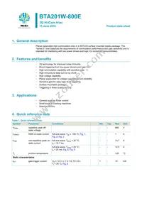 BTA201W-800E Datasheet Cover