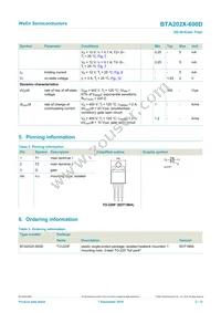 BTA202X-600D Datasheet Page 2