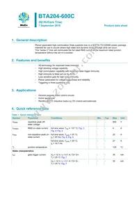 BTA204-600C/DG Datasheet Cover