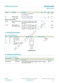 BTA204-600E Datasheet Page 2