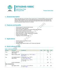 BTA204S-1000C Datasheet Cover