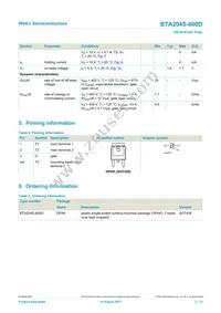 BTA204S-600D Datasheet Page 2