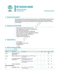 BTA204S-800E Datasheet Cover