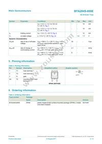 BTA204S-800E Datasheet Page 2