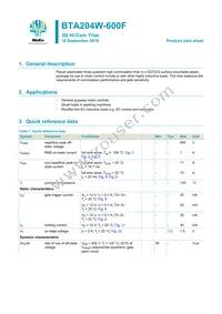 BTA204W-600F Datasheet Cover