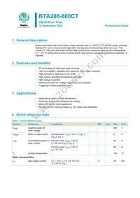 BTA206-800CT Datasheet Cover